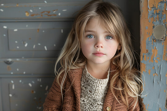 photo of a young girl who tries to remember something