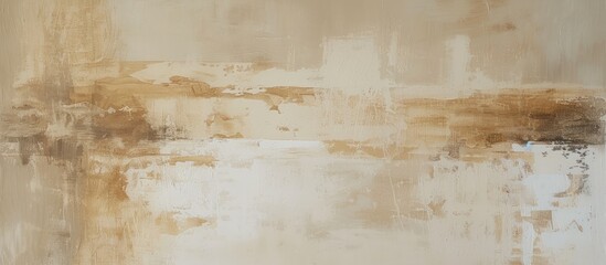 This photo showcases an abstract wall art painting featuring a combination of brown and white colors created through modern oil and acrylic brushstrokes.