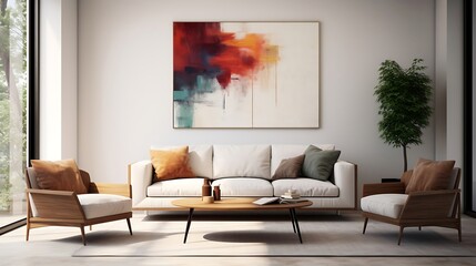 Modern interior with sofa