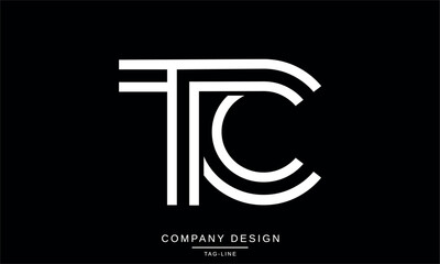 TC, CT Abstract Letters Logo Monogram