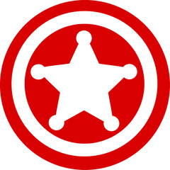 Obraz premium Sheriff star icon. Replaceable vector design.