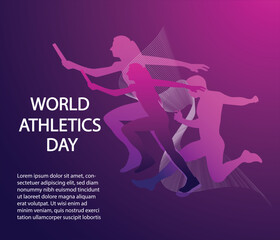Fototapeta na wymiar Vector World athletics day and national sport day illustration