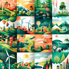 Climate Action Illustrations: Create captivating visuals depicting climate action