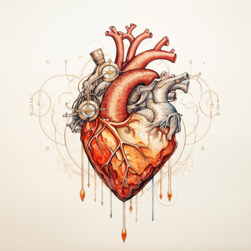 3D heart drawing