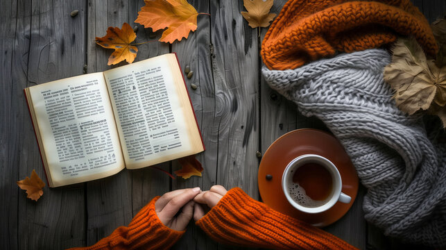 Book and Coffee Moments: Craft inviting images of individuals enjoying a good book alongside a cup of coffee