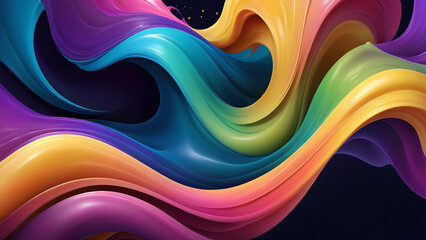 Abstract color flow liquid wave background - obrazy, fototapety, plakaty