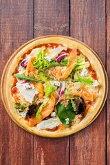 Tasty fresh italian pizza dish