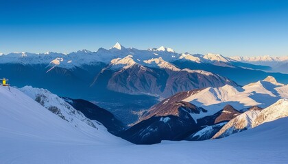 Bright Summit from a Shady Origin: Swiss Alps - obrazy, fototapety, plakaty