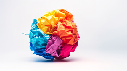 Crumpled paper ball, representing creative ideas