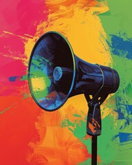 Speech generating device with a pop art touch screen speaking in colors