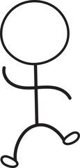 dance stick man figure doodle outline