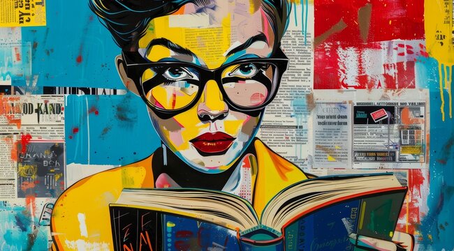 Talking books in pop art covers stories leap off the page