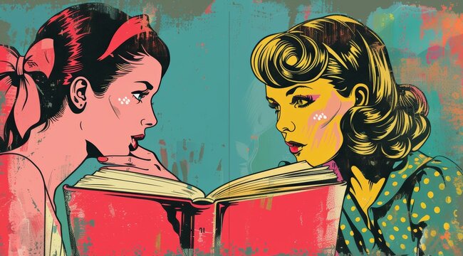 Talking books in pop art covers stories leap off the page