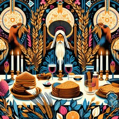 Illustration of passover holiday