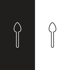 kitchen spoon cutlery utensil silverware food silhouette vector illustration
