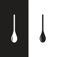 Chinese style of soup spoons, , line drawing, black, silver, white and grey, on white background minimalist realistic illustration vector