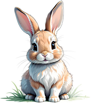 cute rabbit character illustration