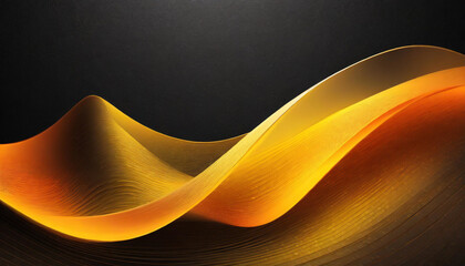 Vibrant Illumination: Yellow-Orange Gradient Wave on Grainy Background