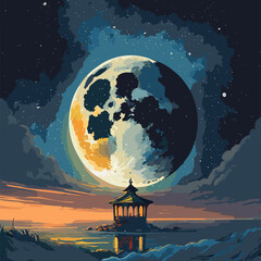 Moon Night Background