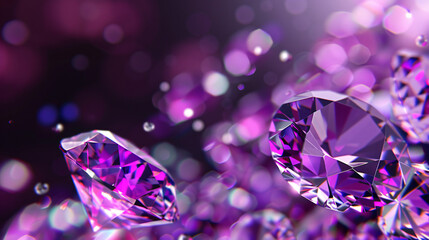 Background with purple diamonds arranged 