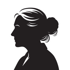 Timeless Wisdom: Vector Silhouette of an Elderly Person - Capturing the Grace, Experience, and Resilience of Age in Timeless Form. Old man silhouette.