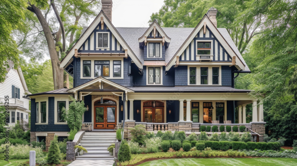 Poster this historic home maintains its traditional charm while incorporating a modern twist through color 