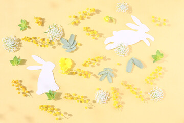 Easter floral background in soft colors