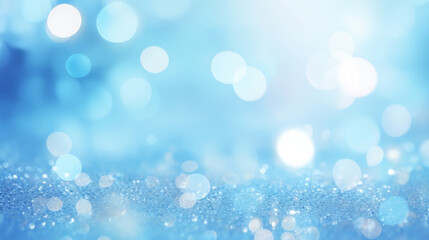 Obraz premium Abstract light blue background image with soft bokeh. Generative AI