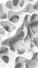Abstract organic white structure with dynamic patterns and shadows. Perfect for modern backgrounds and conceptual designs