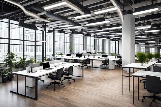workspace commercial building interior In
