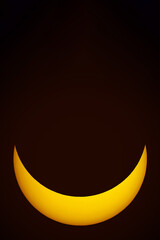 Partial Solar Eclipse. The view of the Sun. Elements of this image furnished by NASA