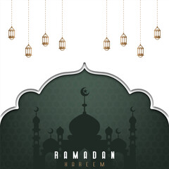 minimalist luxury design social media feed for Muslim Ramadan Kareem celebration