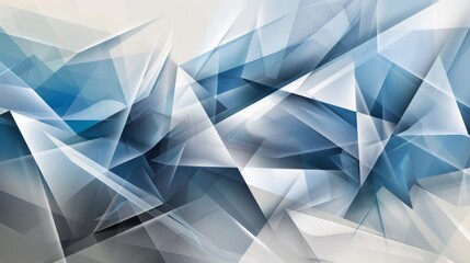 gray, blue and white abstract background, in the style of technological design, angular geometry, geometric modernism