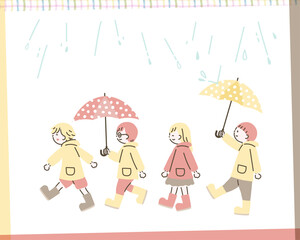 レインコートを着た子ども達_4