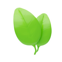 3D Eco Icon Model Symbol Of Environmental Consciousness. 3d illustration, 3d element, 3d rendering. 3d visualization isolated on a transparent background