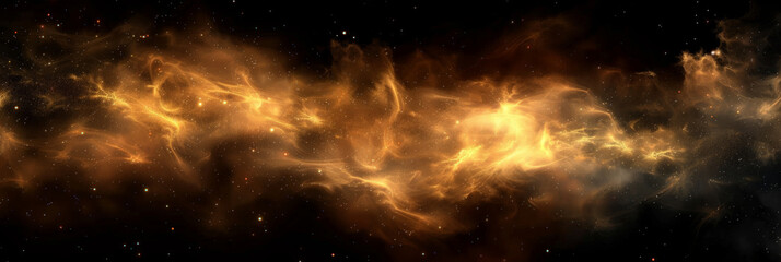 Fototapeta premium fire flame abstract fire particles background,gold dust background, Space, stars and nebula galaxy , gold particle, yellow space background,banner