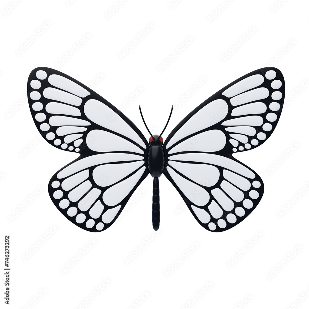 Aufkleber 3d idea blanchardii enchanting elegance. 3d illustration, 3d element, 3d rendering. 3d visualization