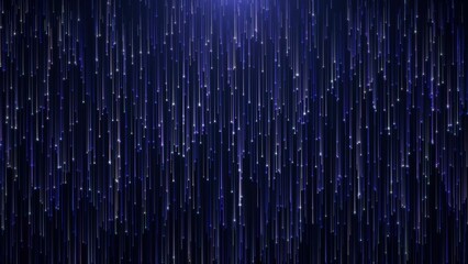 Electric blue background with cascading stars a celestial scene