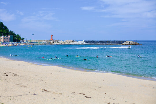 Surf and Jet Ski Action at Wonpo Village Beach