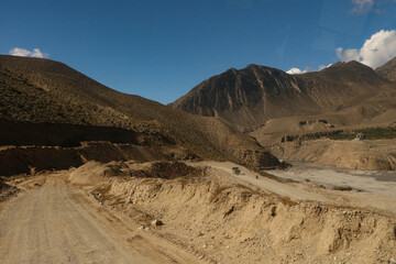 Beautiful Landscape with Village in Mustang, Nepal | On the way to Muktinath Temple from Jomsom