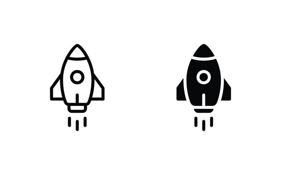 Rocket icons set, Startup icon vector illustration