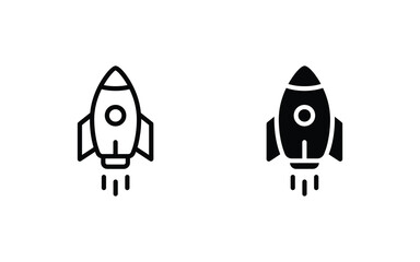 Rocket icons set, Startup icon vector illustration