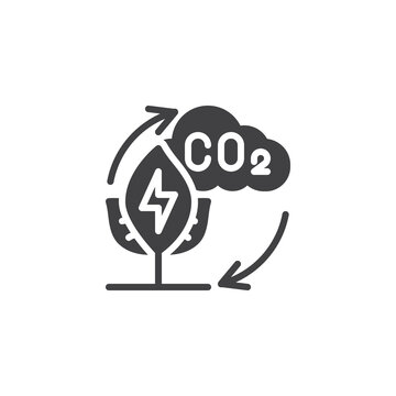 Carbon Dioxide Photosynthesis vector icon