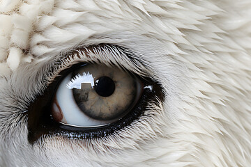 White polar bear's animal eye