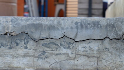 Grey Broken Concrete Wall Texture Background