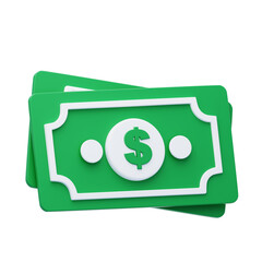 3D Banknotes Financial Precision In Visual Representation. 3d illustration, 3d element, 3d rendering. 3d visualization isolated on a transparent background