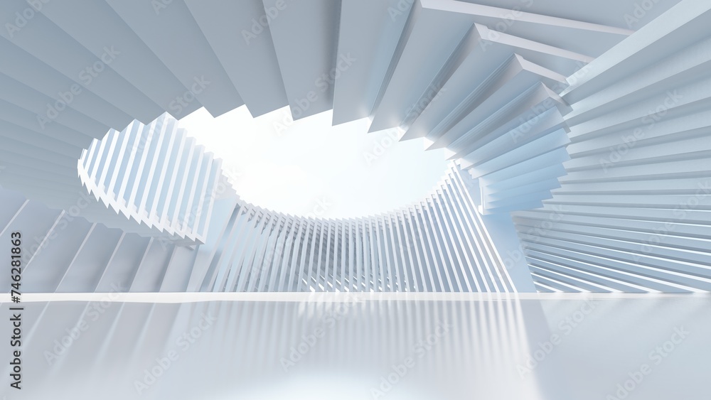 Aufkleber futuristic architecture background 3d render