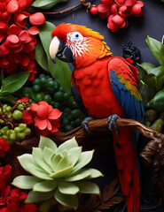 Red Parrot 02