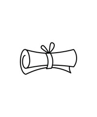 diploma icon, vector best line icon.