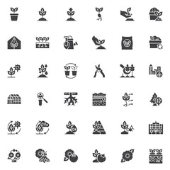 Farming and Agriculture vector icons set